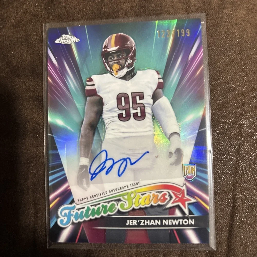 Jer'zhan Newton Topps Chrome 2024 Future Stars Autograph /199‎ WAS Commanders